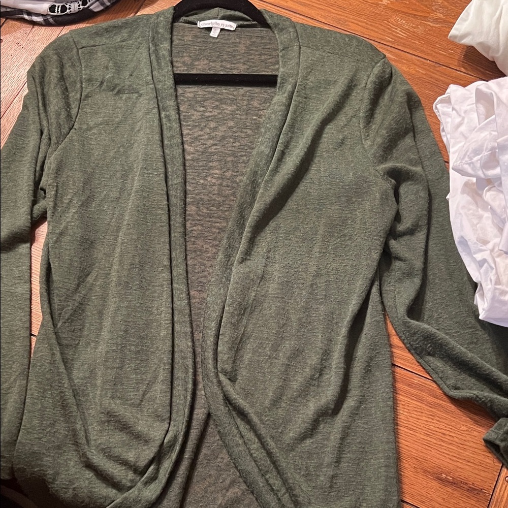 Charlotte Russe Olive Cardigan Sweater